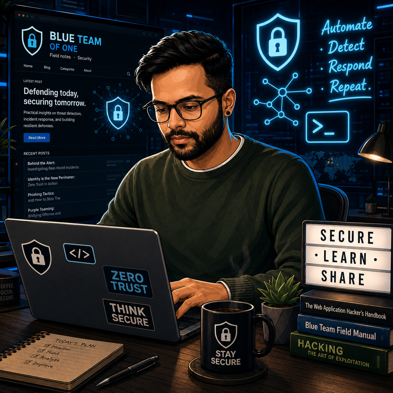Blue Team of One — security field notes